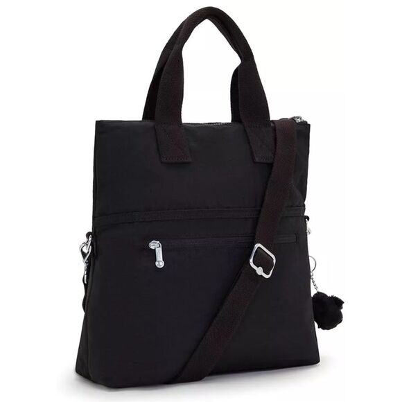 Kipling Eleva Large Convertible Crossbody Tote Bag Purse Tonal Black Monkey NWT - Picture 5 of 7